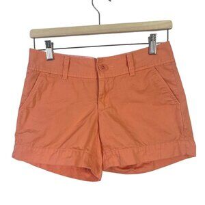 Lilly Pulitzer Callahan Coastal Shorts Size 00 Coral Orange Cotton‎ Blend